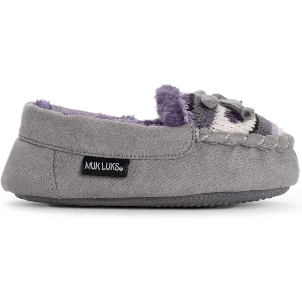 MUK LUKS Kids Patterned Moccasins - Med (12-13)